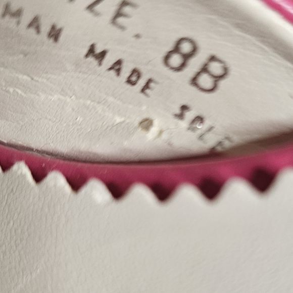 Sz 8 pink leather kitten heel knot slides - made in Italy - Picture 8 of 12